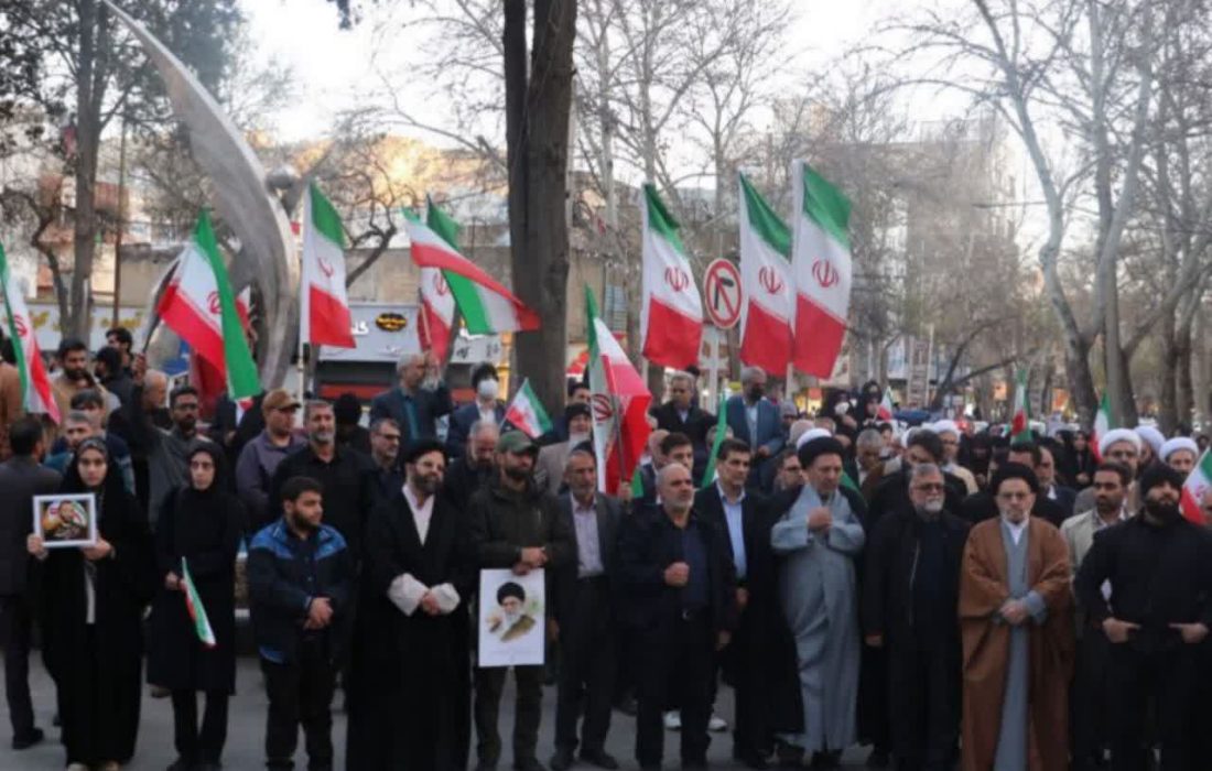 تجمع خرم‌‌آبادی‌ها در محکومیت تجاوز آمریکایی صهیونیستی