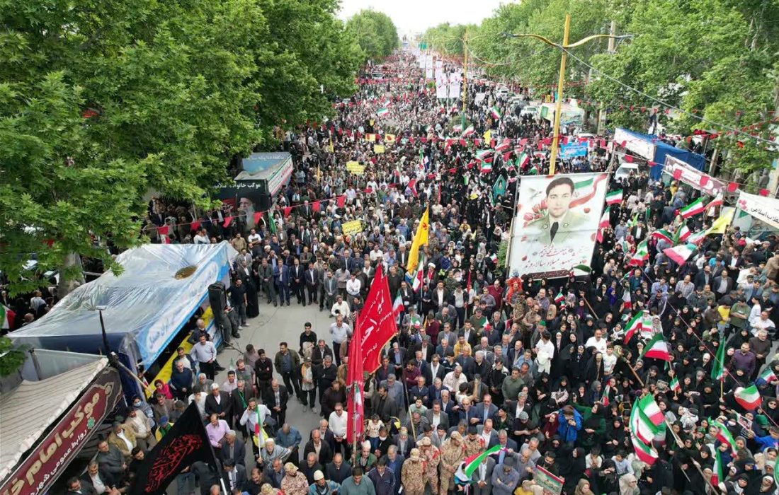 تصاویر هوایی از جمعیت خیره کننده جانفدایانِ خرم آبادی