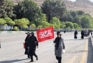 طنین خون‌خواهی قائد شهید در پیاده روی جاماندگان اربعین خرم آباد